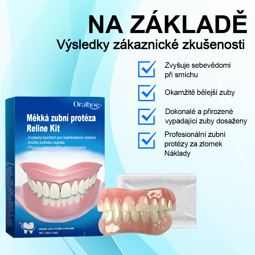 👍 [ADA doporučuje] 🌿🦷Oralhoe™ Silikonová reline sada zubních protéz